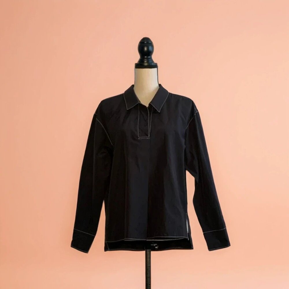 🟠 United Tokyo 🟠 black polo shirt | minimalist Japanese design